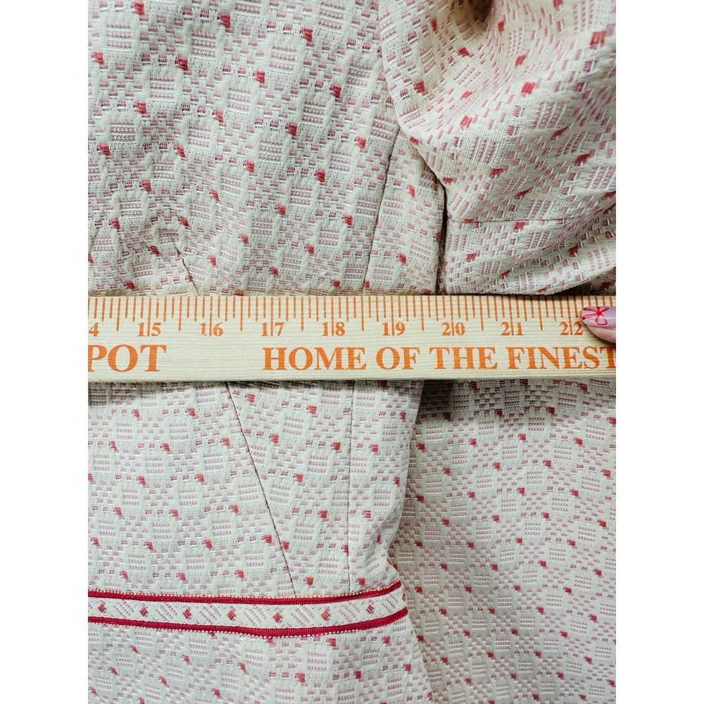 Nipon Boutique Skirt Suit 2-PC Set Cream Pink Tweed Sz 16 Career Office FF28 - Picture 3 of 16